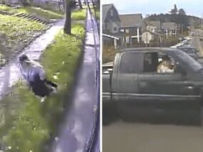 moment woman kidnapped Seattle broad daylight pickup truck