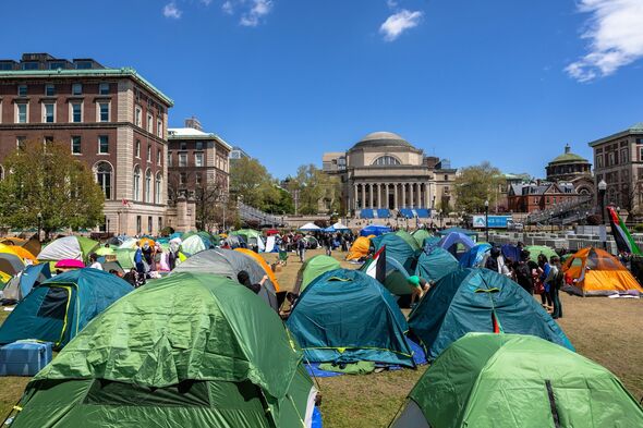 Pro-Palestinian Protests Continue At Columbia University In New York City