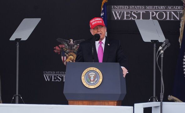 trump hijacks west point ceremony