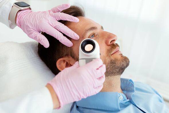Dermatoscope Inspection of Patient’s by a Dermatologist