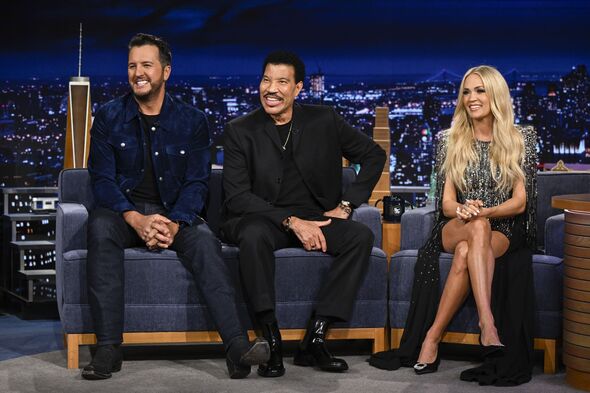 Carrie joined Luke Bryan and Lionel Ritchie