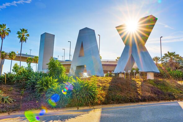 LAX Sign at Los Angeles International Airport