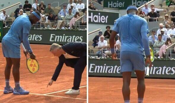 frances tiafoe french open umpire Lorenzo Musetti