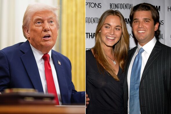 Donald Trump, Vanessa Trump and Don Jr.